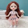 16cm Bjd Doll 13 Joint Cute 3D Brown Eye Dress Up Fashion Baby with Clothes Shoes Children's DIY Toy Girl Gift