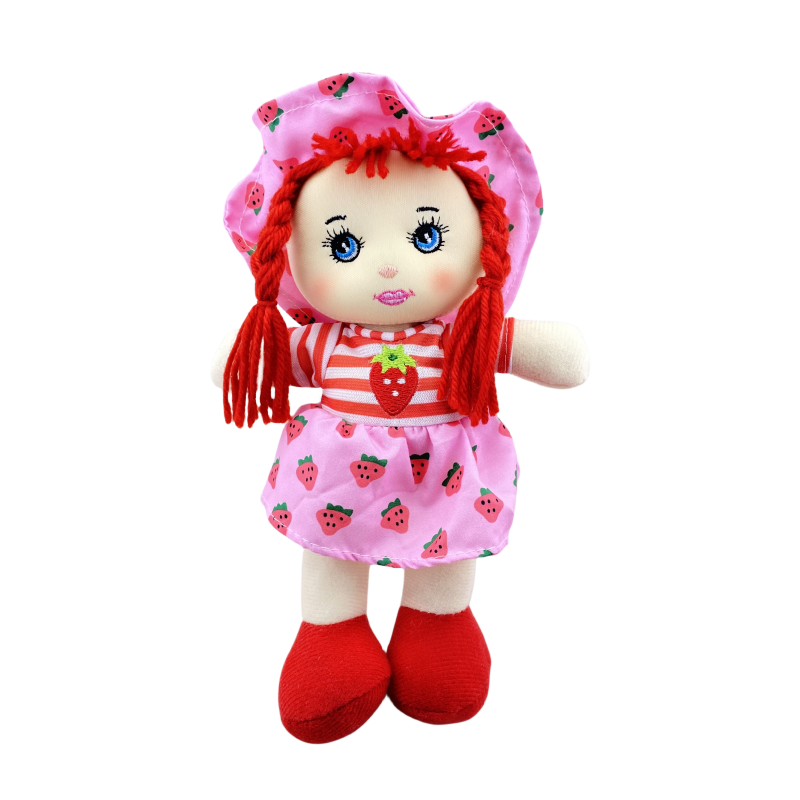 25cm Cartoon Kawaii Fruit Skirt Hat Rag Dolls Soft Cute Cloth Stuffed Toys for Baby Pretend Play Girls Birthday Christmas Gifts