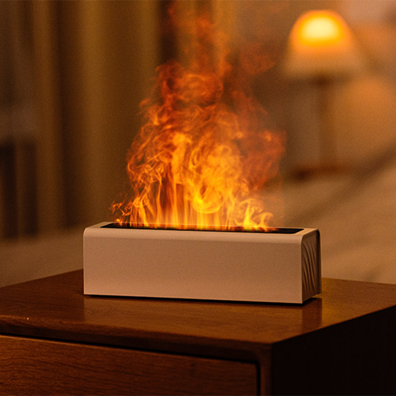 Customized Room Direct Sale Air Essential Oil Ultrasonic Fire Flame Aroma Diffuser Humidifier