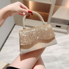 Gold Sequin Evening Bag Women Elegant Fashion Banquet Clutch Chain Shoulder Bags Luxury Purse Female Wedding Party Handbags