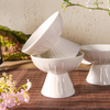 New Chinese Ceramic Highly White Dessert Snack Bowl Featured Bridge Shaped Food Bowl