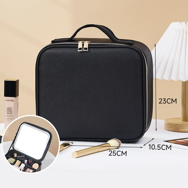 Cosmetic Case with Lights And Mirror Cosmetic Bag Large Capacity Premium Feeling Cosmetic Bag Luxury Makeup Bag