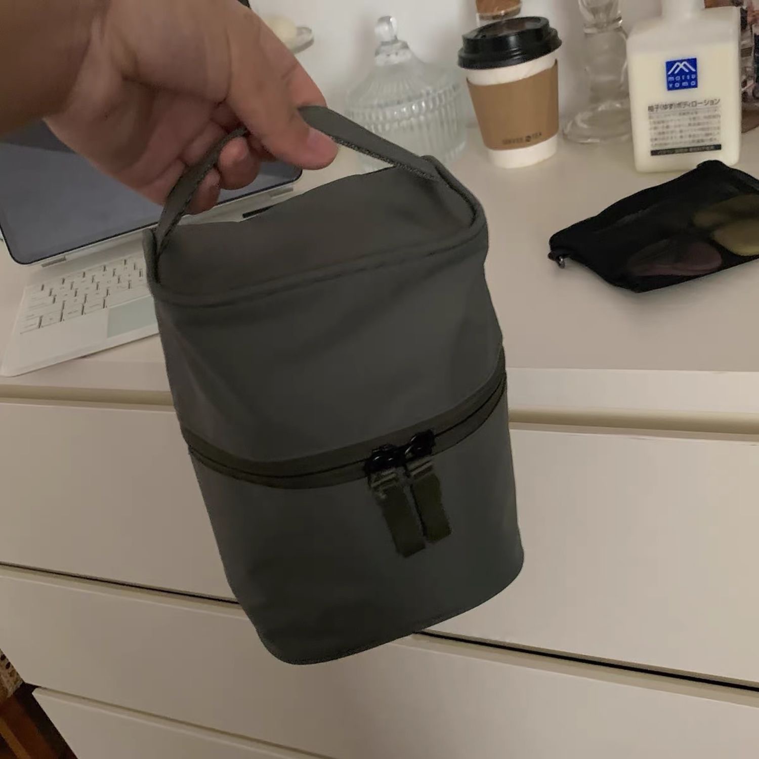 Women's Simple Ins Cosmetic Pouch Large Capacity Travel Storage Bags Ladies Design Clutch Handbags Big Toiletry Bag