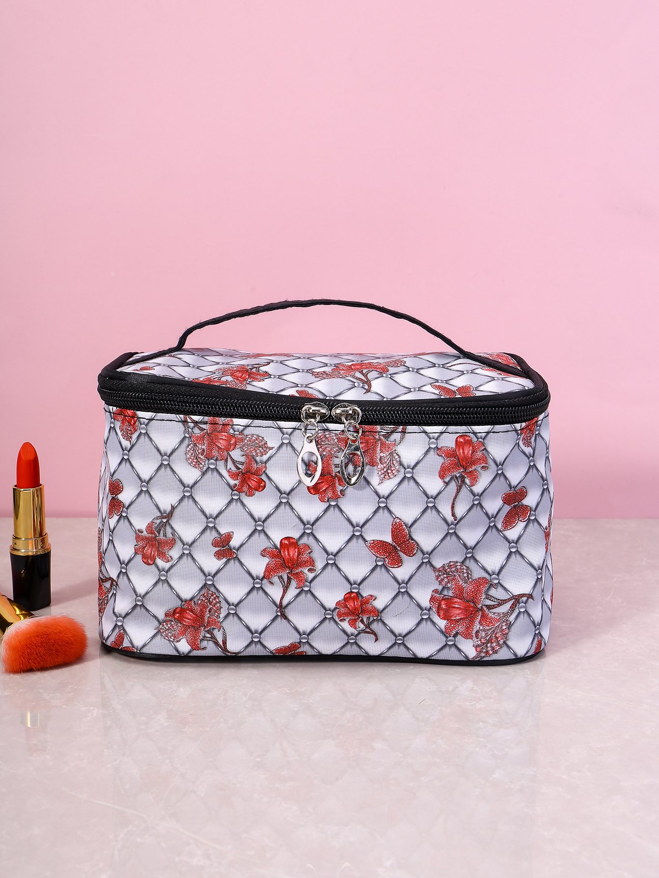 Fashion Printing Butterfly Cosmetic Bag Large Capacity Portable Travel Wash Toiletry Storage Bag Ladies Manicure Tools Handbag
