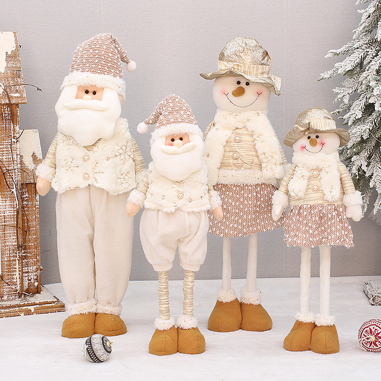 Wholesale 65cm Christmas Decoration Products, Stretchable Fabric, Santa Claus Snowman Figurine, Doll Ornaments