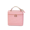 New diamond check embroidered thread makeup bag styling portable makeup box cosmetics storage box with a high sense of hand gift