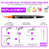 Office & School Supplies 12 Colors Dual Tip Fineliner Drawing Painting Watercolor Art Marker Brush Pens Set