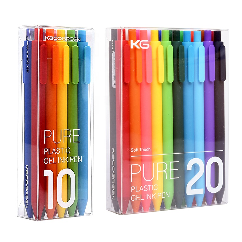 Wholesale 0.5MM Retractable Plastic Gel Ink Pens Colored Sign Gel Pens With Custom Logo