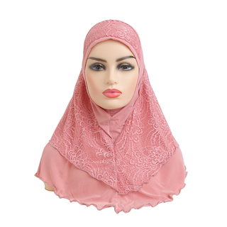 H126 Small Adults Or Big Girls Medium Size 65*60cm Pray Hijab Muslim Hijab Scarf Islamic Headscarf Hat Amira Pull on Headwrap