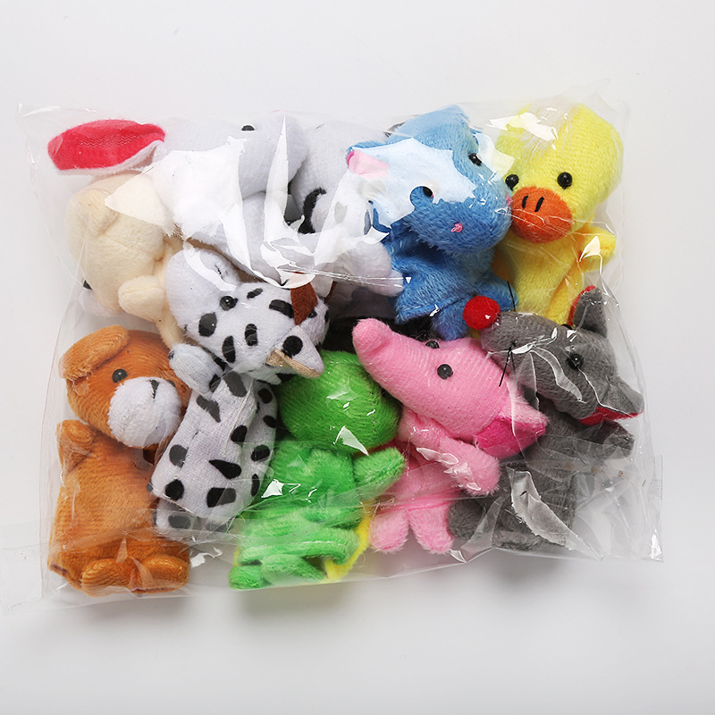 10pcs/Lot Cartoon Animal Velvet Finger Puppet Finger Toy Finger Doll Baby Cloth Educational Hand Baby Toy