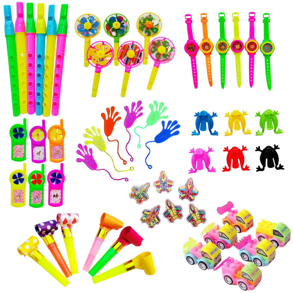 54Pcs Children's Birthday Parties Popular Pinata Stuffed Baby Shower Toys Whistle Maze Toys Gift Game Carnival Prize