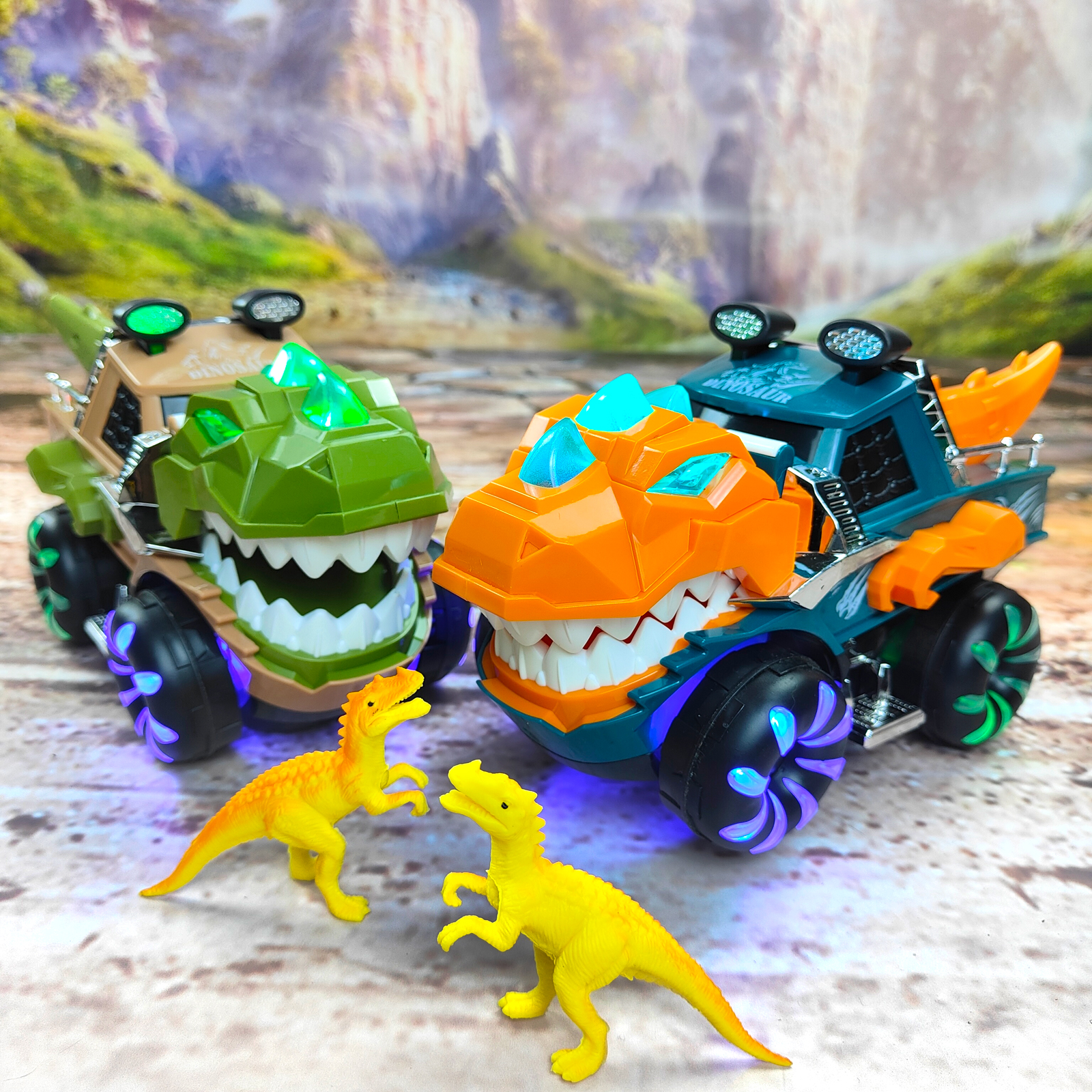 Dinosaur Car Electric Dancing Deformation Rotating Universal Boy Toy Child Kid Girl Car Christmas Birthday Gift