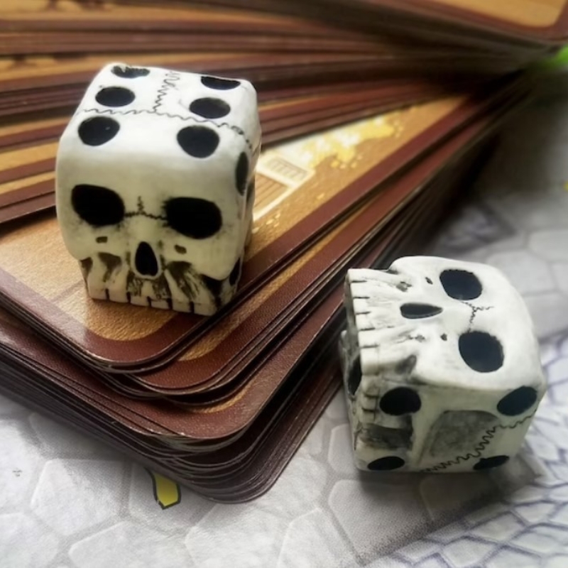 Halloween Dice Set White Skull Game Novel Casual Toys Dungeons And Dragons Sports And Entertainment Role Playing Board Game