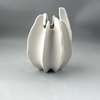 2025 Europe Style Elegant Minimalistic Table Pottery Floral Vase Cylinder Modern Unique Small Ceramic Matte White Flower Vase