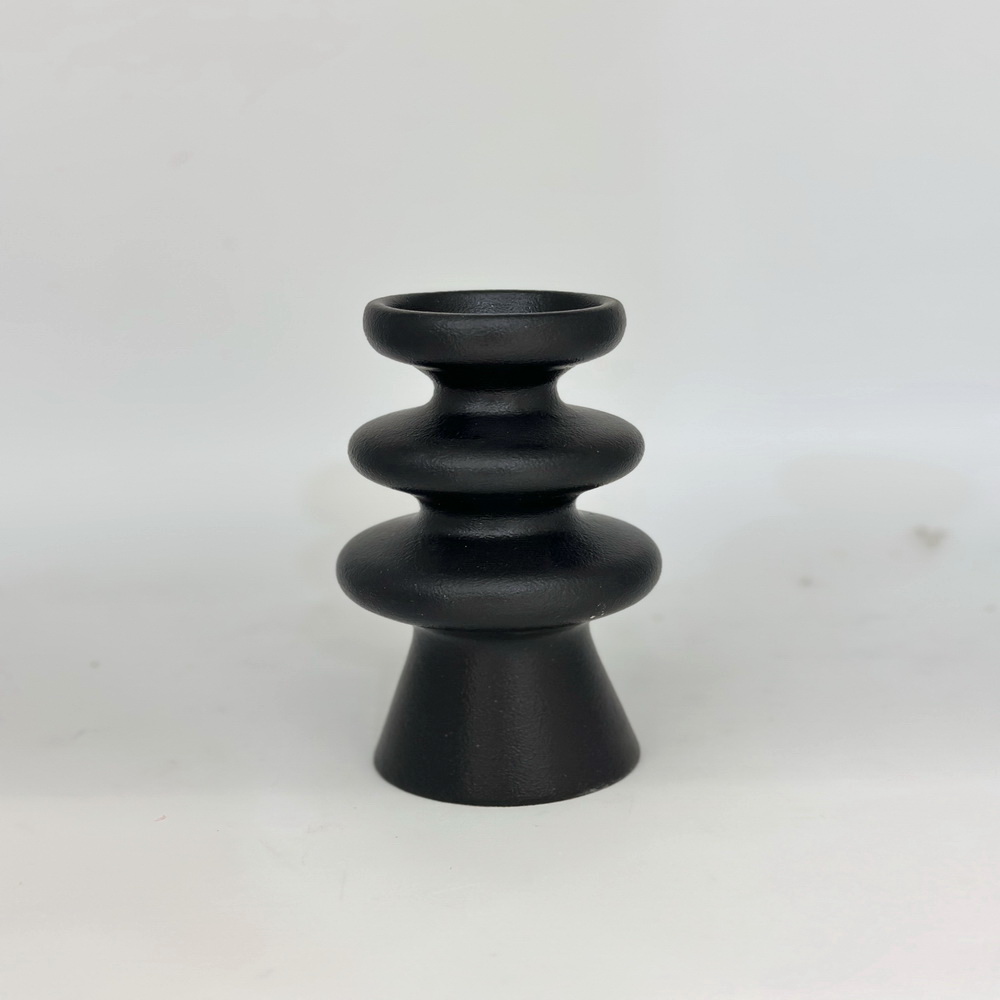 Nordic Black Modern Ceramic Vase, with A Simple Design, Suitable As A Floral Container for Home Decoration, Office Or Dining Table Era