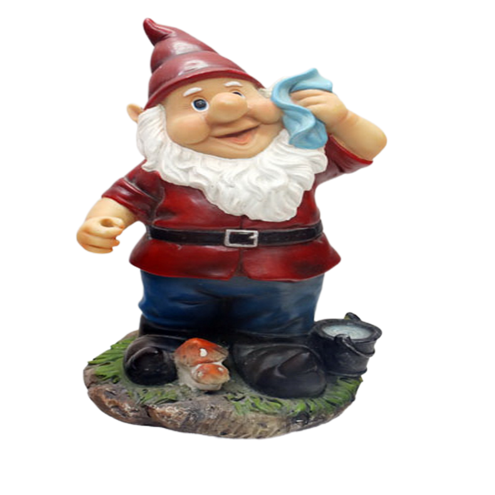 Gnome Flower Dwarf Patio Statue Garden Dwarf Decorative Sculpture Ornament Outdoor Jewellery Outdoor Statue