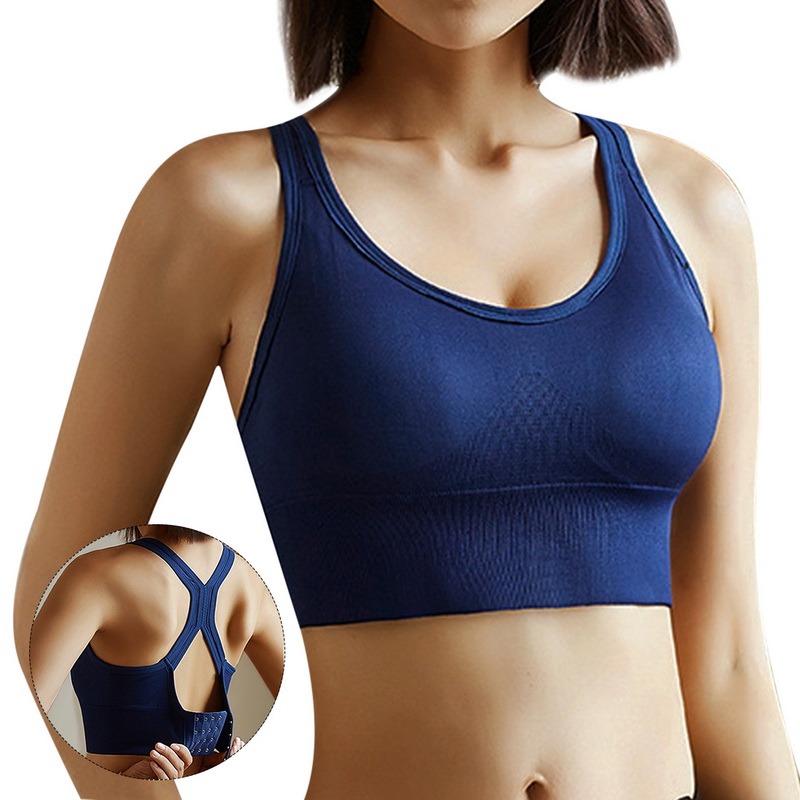 Custom Logo High Impact Mesh High Support Shockproof Wide Shoulder Straps Workout Yoga Top Fitness Sports Bra