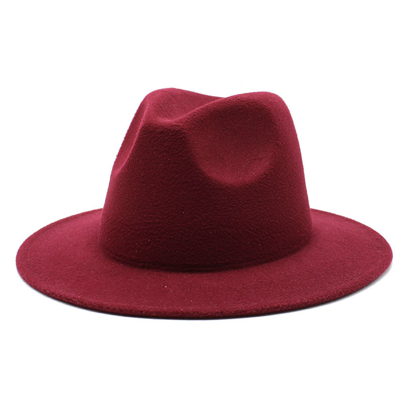 High Quality Man Wide Brim Panama Style Jazz Hat Wool Felt Fedora Hats for Women Unisex