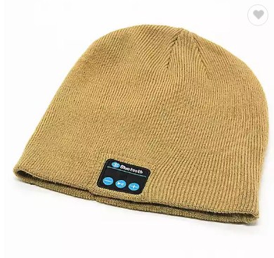 2024 Popular Winter Warm Knit Lighted Cuffed Headlight Headlamp Winter Sports Warm BT 5.0 Wireless Headphone Music Hat