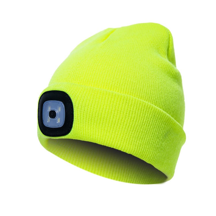 Outdoor Cycling Lighting Headlamp Cap Acrylic Caps Beanies Night Running Fishing Led Light Knitted Hats Winter Knit Beanie
