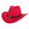 Wholesale Western Cowboy Straw Faux Suede Hats Visor Keychain Camp Hat Flat Costume Fur Cowboy Fashion Hats For Women