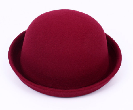 Formal Wool Felt Fez Fedora Cap Dome Round Formal Bowler Hat For Women