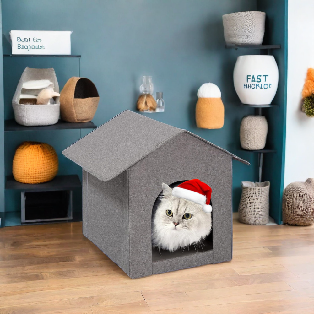 Customized Cheap Price Felt Cat Cave Bed Tent House Shelter Small Large Dog Bed Felt Pet Bed House for Dog Zhejiang Modern Print