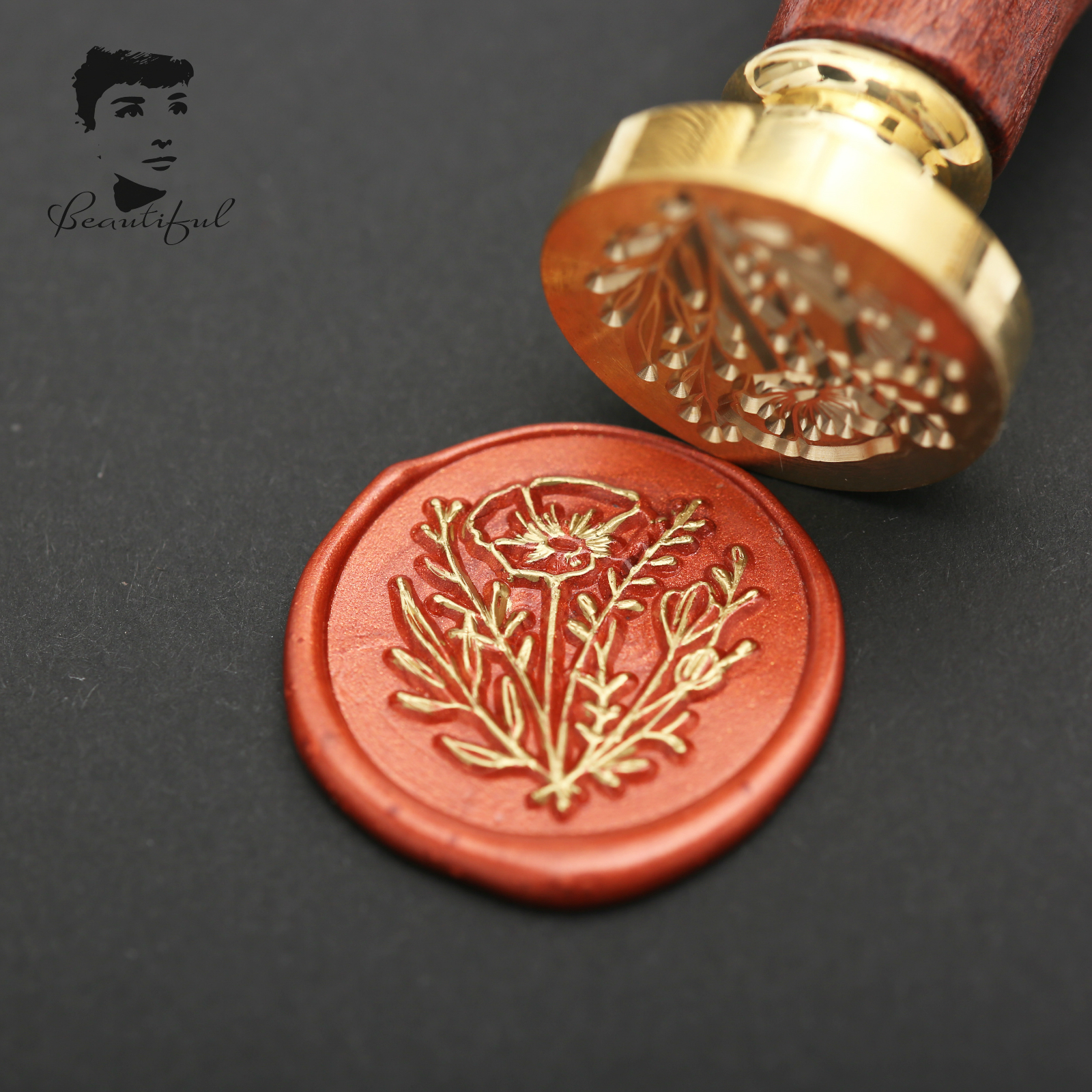 Custom Business Soap Copper Brass Ice Cube Logo Sealing Wax Seal Stamp