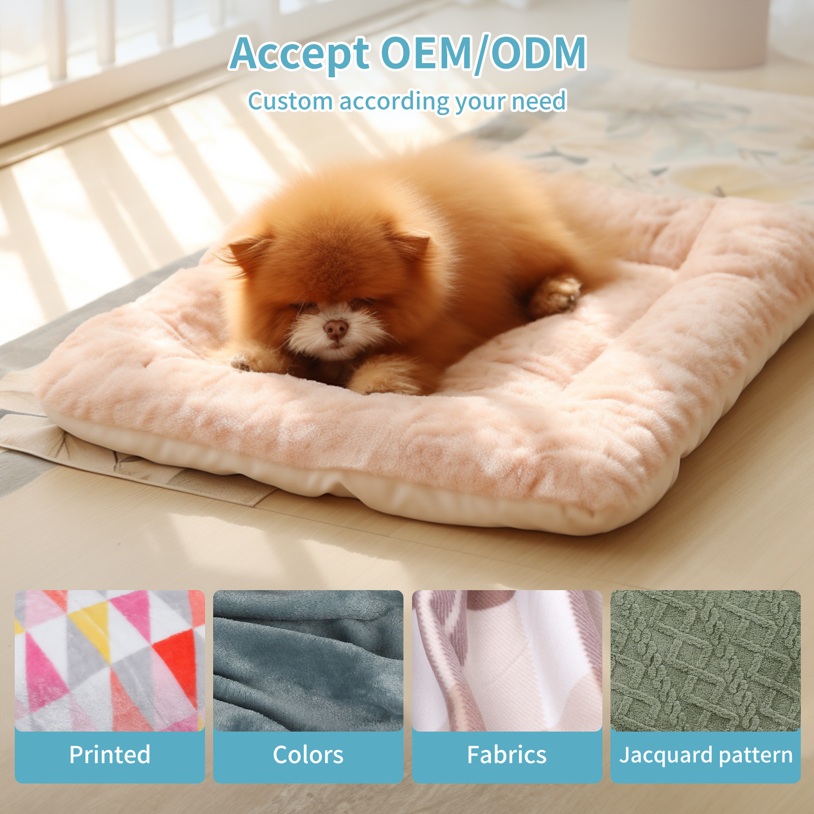 Soft Flannel Fleece Sharpe Waterproof Paw Bone Custom Printed PET Blanket for Dog Or Cat Small Animal
