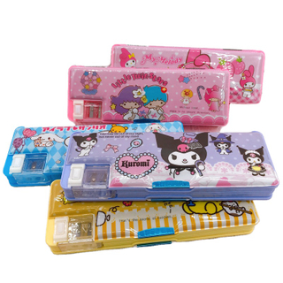 Sanrio Creative Double-sided Pen Case Pencil Case Children's Student Multifunctional Pencil Case With Pencil Sharpener
