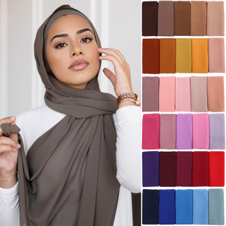 New Design Malaysia Bubble Chiffon Hijab Muslim High Quality Pleated Chiffon Hijabs