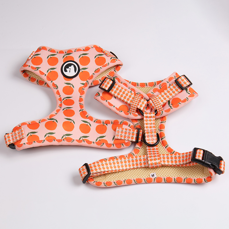 Designer Custom Fashion Eco Friendly Soft Comfortable Neoprene Animal Print Backpack Adjustable Pet Dog Harness For Dog