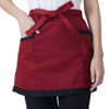 4 Style Universal Unisex Half Bust Bib Apron Restaurant Kitchen Coffee Tea Shop Waitress Uniforms Waist Short Apron With Pockets