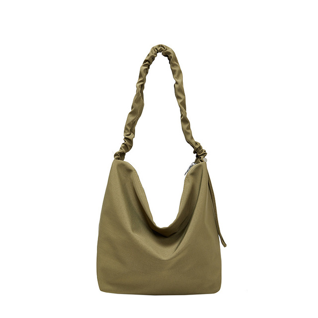 Lazy Style Canvas Bag with Large Capacity for Women's New Fashionable Tote Bag, Student Single Shoulder Commuting Crossbody Bag