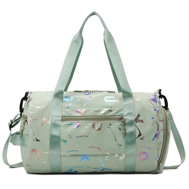 Gym Yoga Sport Dance Bag For Girl Boy Graffiti Letters Printing Travel Fitness Dry Wet Waterproof Crossbody Deffle Bag