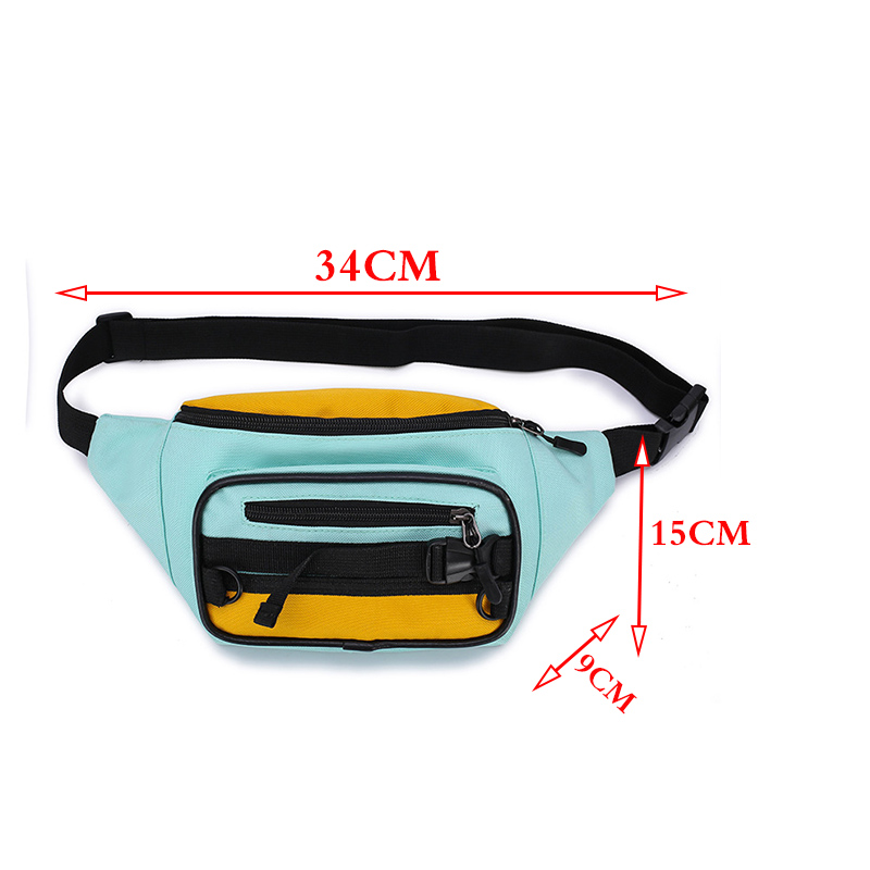 Waist Bag Women's Fanny Pack Waist Packs Leisure Canvas Bum Package Banana Messenger Bags New Zipper Hip Hop Bag Shoulder Pack