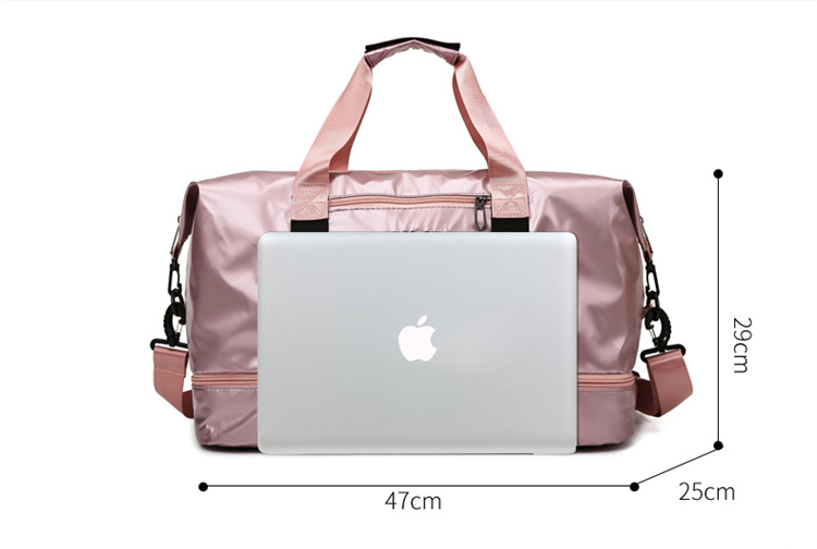 Large Capacity Women Gym Bags Pearlescent Sports Fitness Training Handbag With Shoes Pocket Waterproof Yoga Travel Duffel Bag