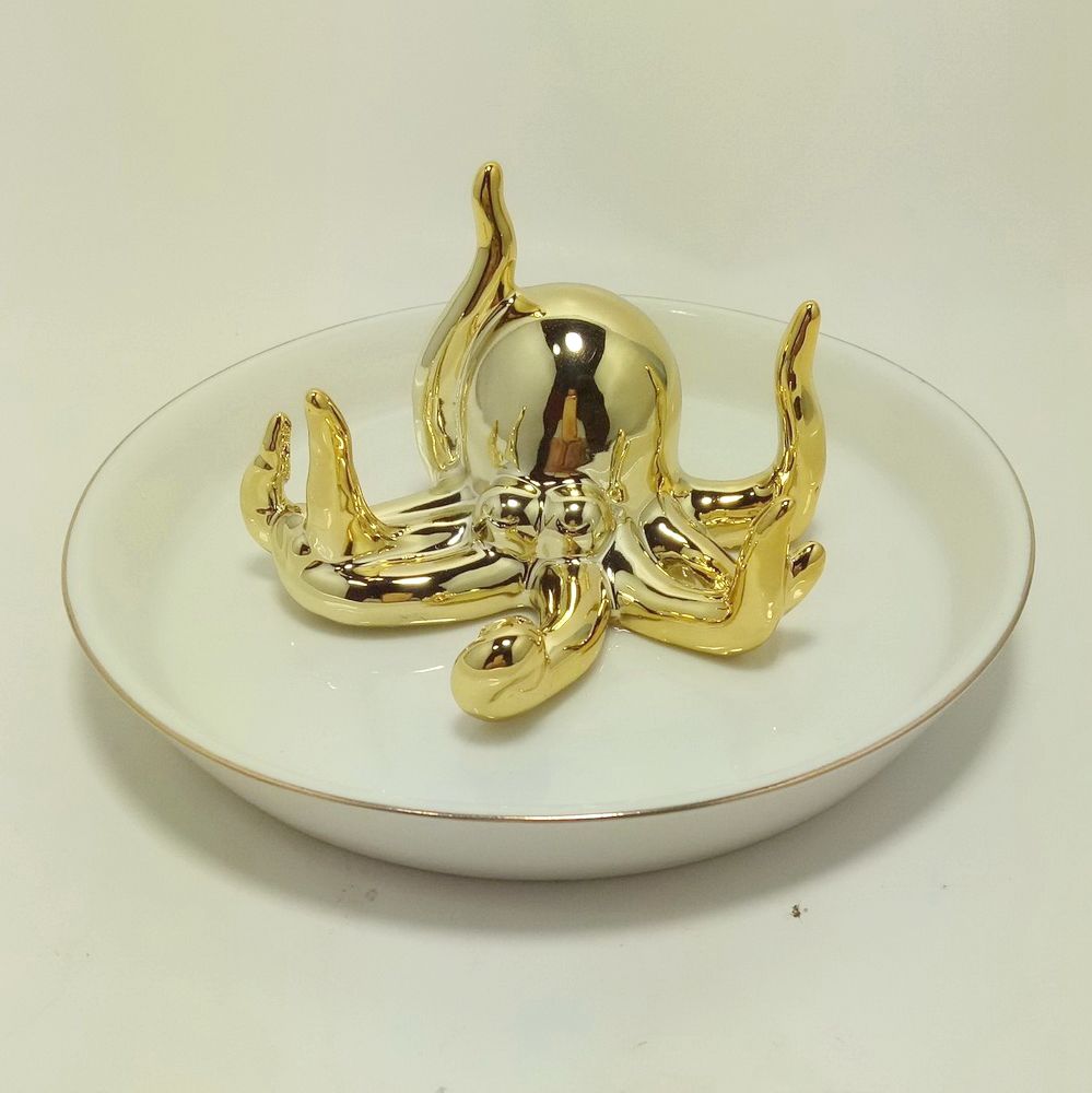 Nordic Ceramic Plate Porcelain Candy Trinket Tray Dish Jewelry Storage Tableware Decorative