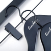  Clothing Hanger Custom LOGO Matt Black Wooden Brand Coat Suit Hangers for Clothes