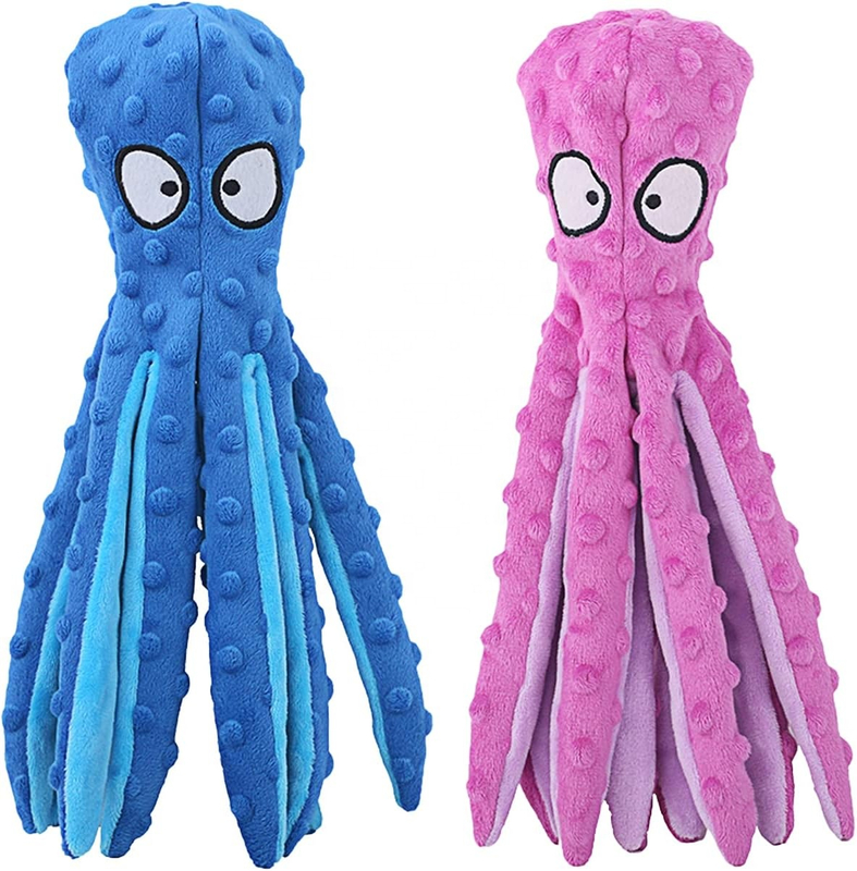 Wholesale Manufacturer Dog Toy No Stuffing Octopus Squeaky Plush Dog Toy Pet Dog Toy