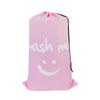 Smile Shape Nylon Laundry Bag Wash Me Travel Storage Pouch Machine Washable Dirty Clothes Organizer Wash Drawstring Bag