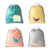 Portable Travel Storage Bag Cute Thickened Draw String Mouth Waterproof Wet Clothes Bag Household Clutter Toy Organizer Supplies