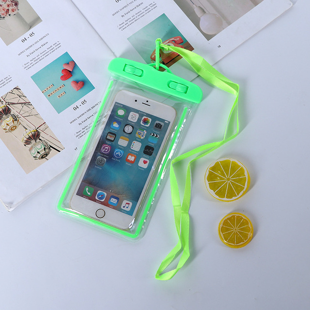 Swimming Transparent Mobile Phone Dry Bag Universal Mobile Phone Transparent Waterproof Sealed Drifting Beach Swimming Dry Bag