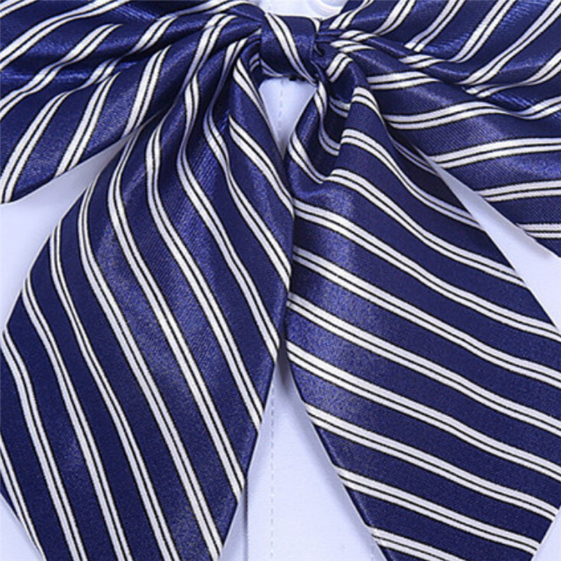 1 Pcs Fashion Elegant Women Bowties Striped Bow Ties Silk Tie Bow Tie Butterfly Neck Wear Collar Accessory To Dresses