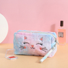 Kawaii Plush Pencil Case Large Capacity Stationery Student Pen Bag Storage Pencil Case Box Beauty Cosmetic Bag Kids Girls Gift