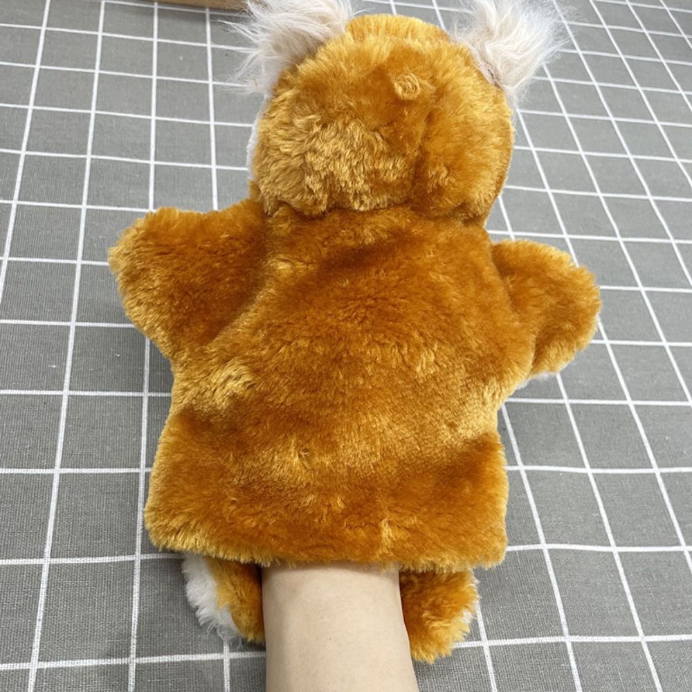 Plush Owl Hand Puppets Creative Brown Finger Puppets Cute Soft Stuffed Animals Toy Interactive Baby Educational Toy Kids Gift