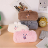 Cute Animal Pen Case Plush Pencil Pouch Stationery Bag Student Rabbit Pattern Pencil Pouch School Lovely Pouch Pencil Holder