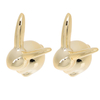 2Pcs Easter Bunny Golden Ceramic Bunny Easter Ornament Table Ornament For Easter Desktop Decor Easter Rabbit Home Decorations