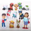 12pcs Paw Patrol Figures Pawed Canina Anime Cartoon PVC Model Doll Toys Car Canine Children Birthday Christmas Gift