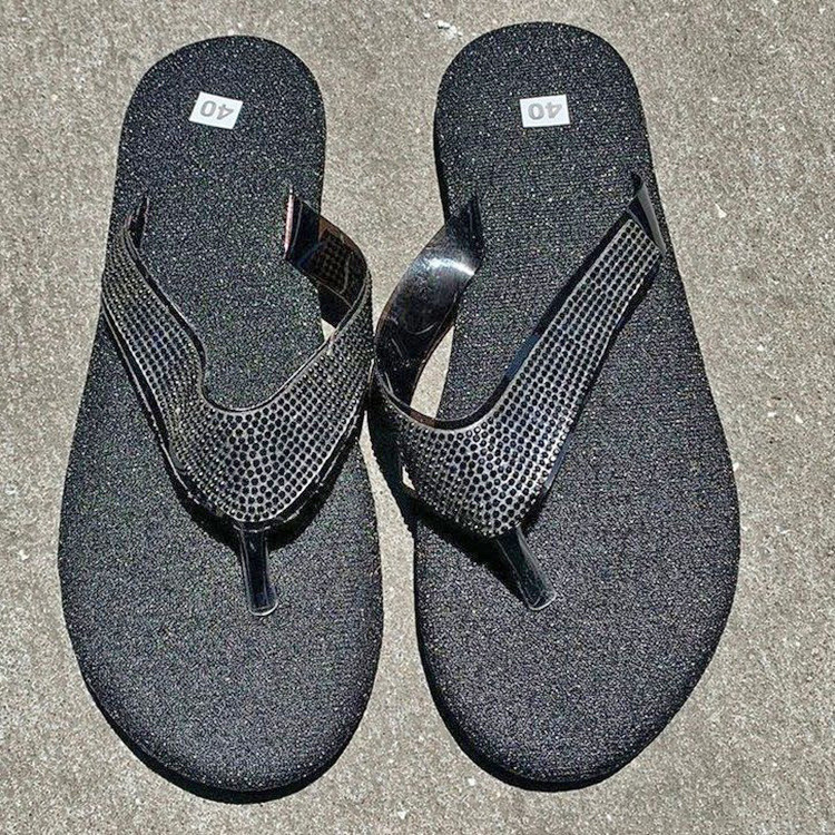 Wholesale Ladies Women PVC Sandals Flip Flops Shoes Beach Outdoor Fashion Summer Flip-flops Slippers for Woman